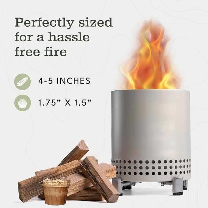 Superior Trading Oak Mini Fire Wood w/Fire Starter Pods, Winter Fireplace Starter, Wood Stove, USDA Cert 4-5” Kiln Dried Firewood, USA Made, 10-11 lbs in Plastic Storage Box