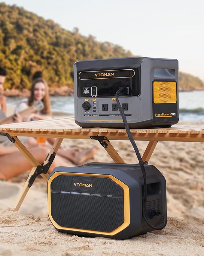 VTOMAN FlashSpeed 1500 Extra Battery, 1548Wh Large Capacity LiFePO4 Battery with BMS Protection for Camping, Home Backup, Suitable for FlashSpeed 600/1000/1500 Portable Power Station Expand Capacity