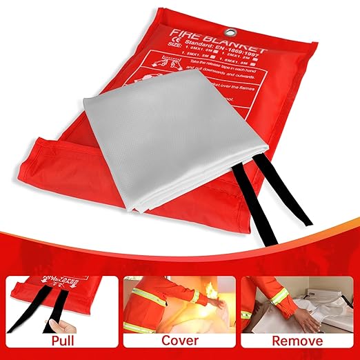 Fire Blankets for Home and Kitchen,8-Pack 40"x40" Emergency Fire Safety Blankets for People House Car Office Warehouse Emergency Survival Safety