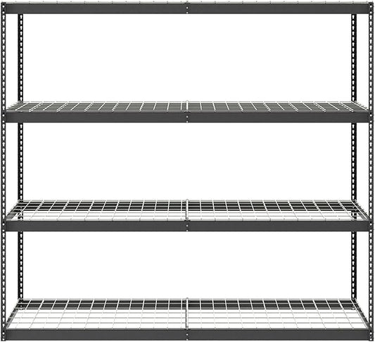 SafeRacks Garage Shelving - Storage Rack That Holds 500 Pounds Per Shelf - All Steel Shelves for Storage - Easy to Assemble Shelving Storage, Garage Shelf, Hammertone (24" x 92" x 84")