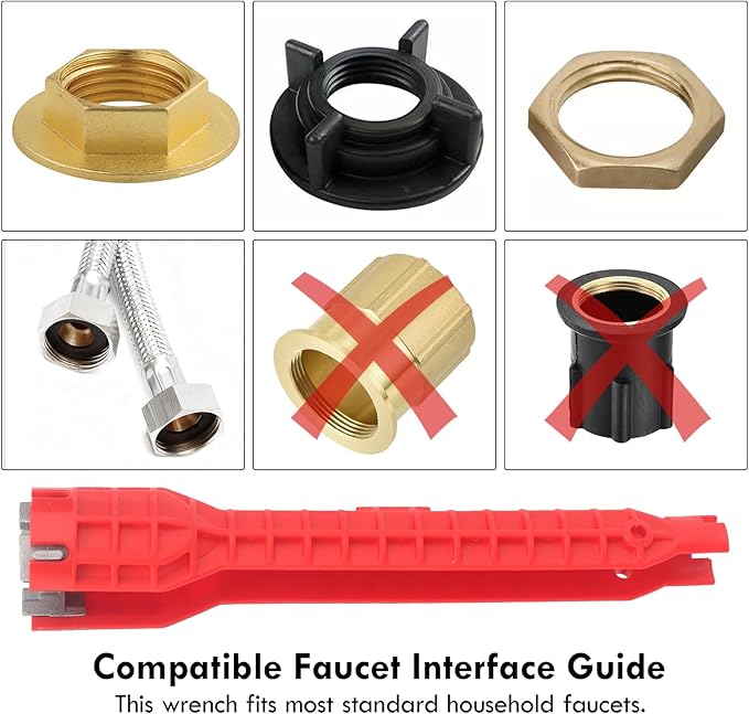 14-in-1 Multi-functional Wrench Faucet Sink Installer Tool for Toilet, Bathroom, Sink, Kitchen Plumbing Installation and Repairs