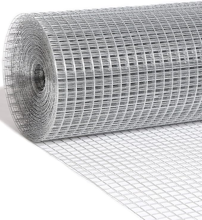 Mesh Hardware Cloth, 1/2 inch 36x100 19-Gauge - Hot Dipped Galvanized After Welding - Chciken Wire Fencing Wire Mesh Roll Wire Cloth Garden Fencing Rodent Wire Gopher Wire