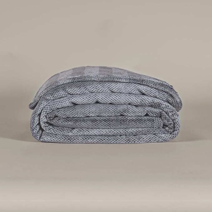 Vianney - Lightweight Blanket - Shadow/King Size - 100% Polyester - Modern Dark-Tone Striped Design - Lightweight Breathable Layering