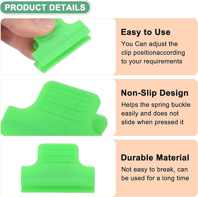 60-Pack Greenhouse Clamps for 1/4 Inch PVC Pipe, Greenhouse Film Clamps Shading Net Rod Clip for Garden Net/Row Cover/Greenhouse Plastic [Grass Green]