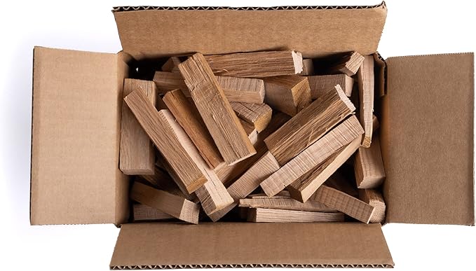 Superior Trading Oak Mini Fire Wood w/Fire Starter Pods, Winter Fireplace Starter, Wood Stove, USDA Cert 4-5” Kiln Dried Firewood, USA Made, 10-11 lbs in Plastic Storage Box