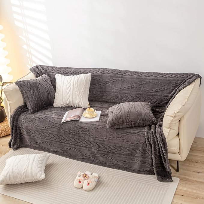 YUSOKI Sherpa Throw Blanket-3D Stylish Design Super Soft Fuzzy Cozy Warm Blanket Thick Plush Fluffy Furry Blankets for Teen Girls Women Couch Bed Sofa Chair Men Boys Gift(Morel,50"x65")