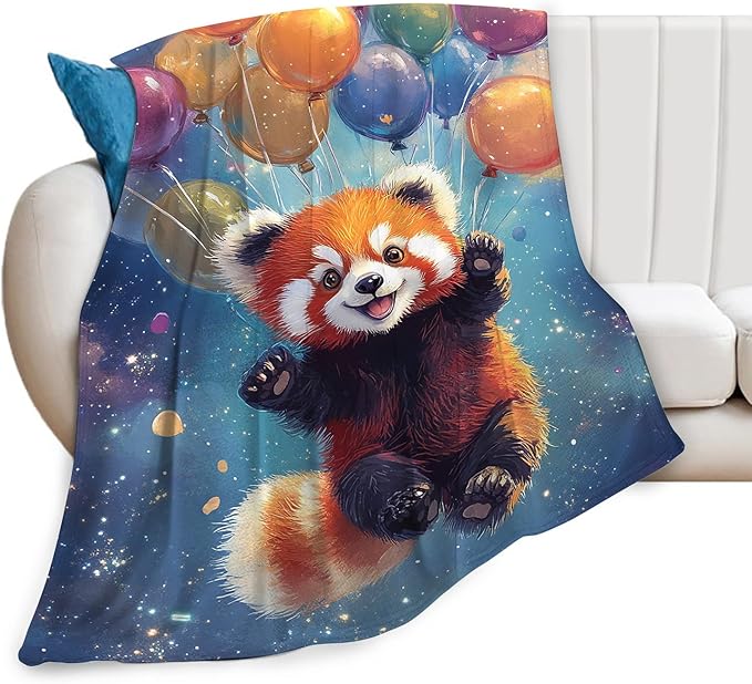 Red Panda Blanket Gifts for Girls Boys Soft Warm Plush Cute Red Panda Animal Throw Blanket Flannel Fleece Fuzzy Blanket for Kids Lover Bed Couch Living Room Decor 80"X60"