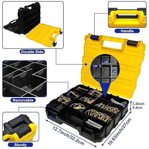 367 PCS Heavy Duty Pin Assortment Kit, Hitch Pins R Clip PIns/ Hair Pins/ Lynch Pins/ PTO Pins/ Cotter Pins/ Clevis Pins for Trucks Trailers Tractors Mowers 3 Point Accessories, Farm, Lawn and Garden