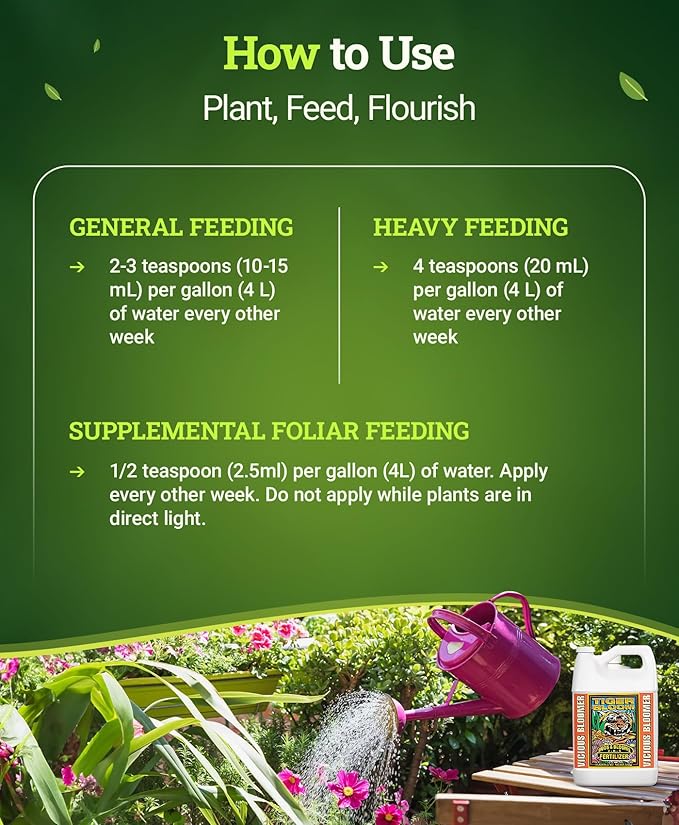 FoxFarm Tiger Bloom Liquid Fertilizer Concentrate - Fast Acting Formula for Vicious Growth with Phosphorus - Encourages Fruit, Flower & Bud Development, NPK 2-8-4 (Gallon)