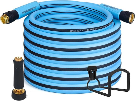 Garden Hose 5/8" x150FT,Heavy Duty 450B.P Water Hose Lawn & Garden Watering Equipment 3/4" Solid Brass Fittings