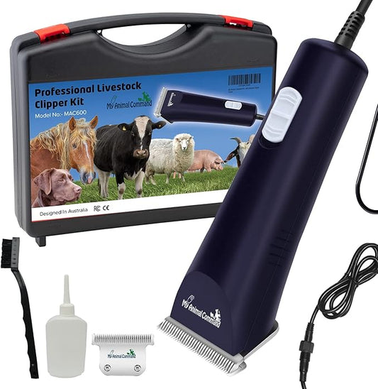 Professional Livestock Clippers for Grooming , Lightweight, Powerful Due to Our Innovative Brushless Motor, Thick Coats Trimmer for Sheep, Horses, Pigs, Farm Animals and Large and XL Dogs (Rescued)