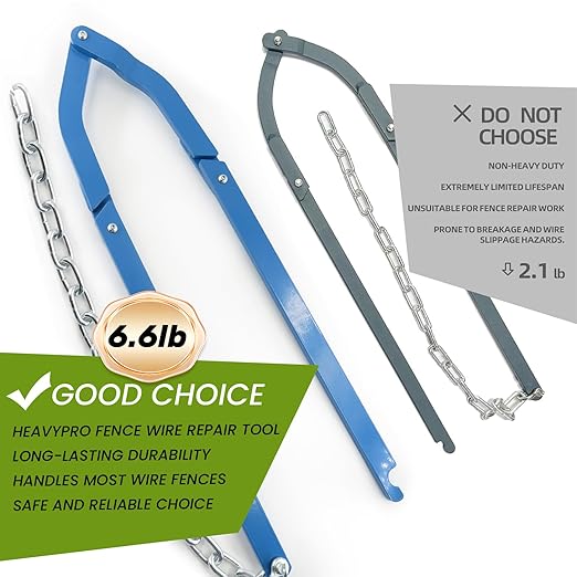 Fence Wire Fixer, Heavy Duty Fence Stretcher Repair Tool,Barb Wire Stretcher for Farms or Ranches