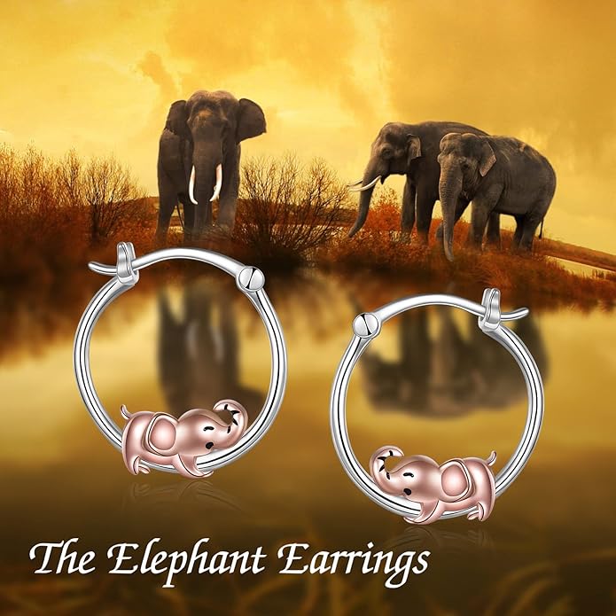 Fox/Pig/Mushroom/Cat Earrings Sterling Silver Cute Hoop Earrings Animal Jewelry Gifts for Women Daughter