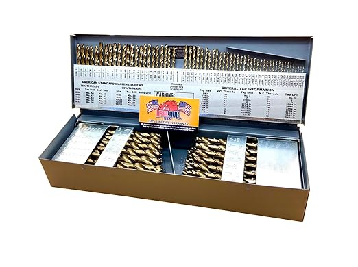 Drill Hog 115 Pc Drill Bit Set Cobalt M42 Fractional Letter Number