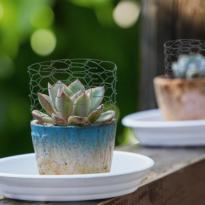 Chicken Wire for Floral Arrangements, 4 x 118 Inch Green Chicken Wire Mesh, Netting Hexagonal Iron Chicken Wires Fence, Galvanized Floral Wire for Crafts Wreaths Garden Poultry