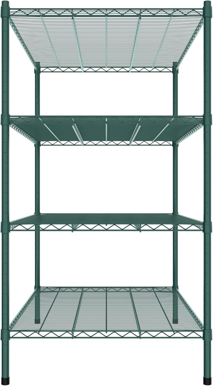 Commercial NSF Listed Green Epoxy Stationary Wire Shelving Kit 30" x 48" x 54", with 4 Shelves Perfect for Warehouse, Walk-in Refrigerator, Freezer, Grocery Store, Restaurant, Dishroom
