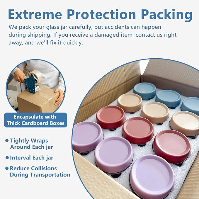 KEYWING 12 Pack Overnight Oats Containers With Lids, 10 oz Wide Mouth Mason Jars with Airtight Lids, Meal Prep Containers Food Storage Glass Jars in Bulk for Snack Yogurt Salad Spice Cereal