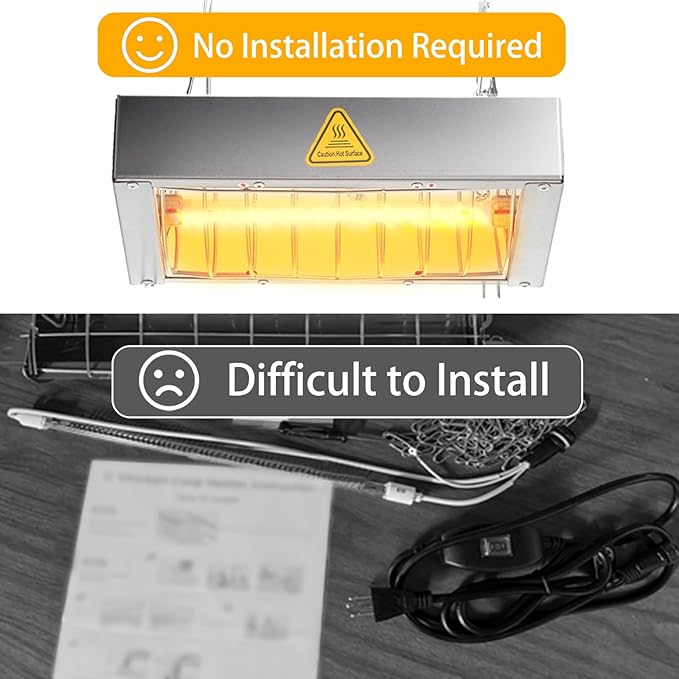 400W Chicken Coop Heater Bulb, Replacement Bulb Accessories for Chicken Heat Lamp, Brooder Heater Tubes for Chicks, Poultry, Pets, 2 Pack