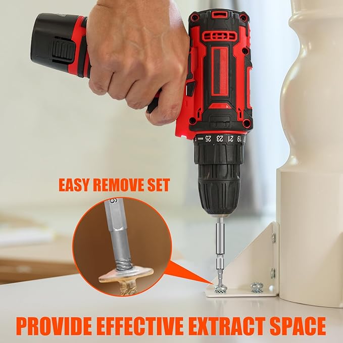 41Pcs Bolt Extractor Kit and Small Screw Extractor Set, Ez Out Bolt Extractor Tool with 5Pcs Compatible Adapter for Stripped Screw, Broken Nut and Damaged Bolt Remove