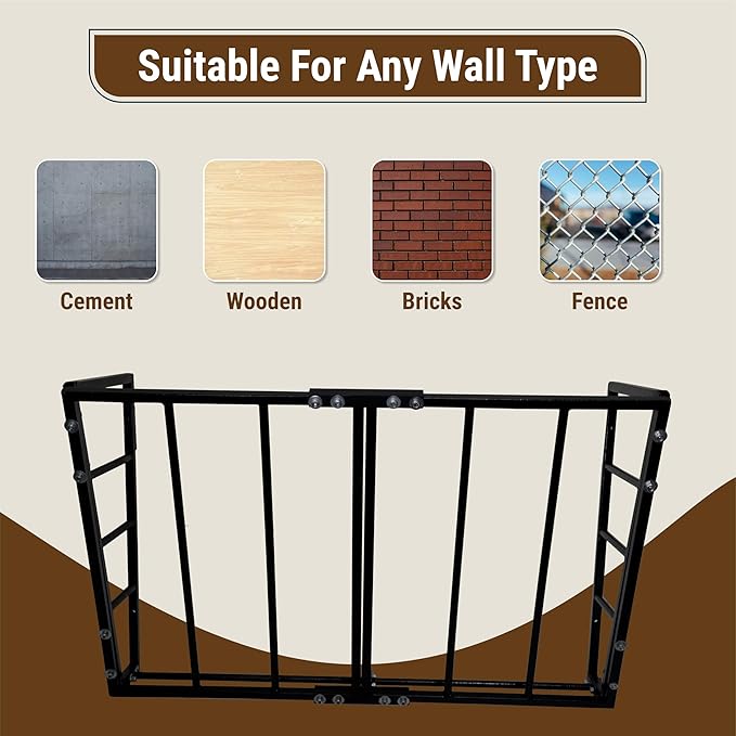 FEBTECH Hay Feeder Wall Mount - Hay Rack for Horses – Versatile 24 Gallon Capacity – Heavy-Duty Powder-Coated Steel Feeder for Goat & Sheep – Provide Barns & Farms Feeding Solutions…