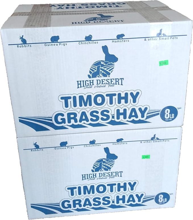 High Desert 2nd Cutting Timothy Grass Hay for Rabbits, Guinea Pigs, Chinchillas & Small Pets – Premium Hand-Packed Natural Hay, High-Fiber, Additive-Free, Grown in USA – 16 lb Box