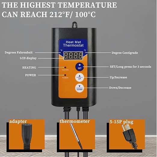 1300W Titanium Fully Submersible, Portable Electric Pool and Hot Tub Immersion Water Heater with Temp Control, GFCI for spa tub, Pool, Bathtubs, Buckets, Baptistry & Above Ground Pool
