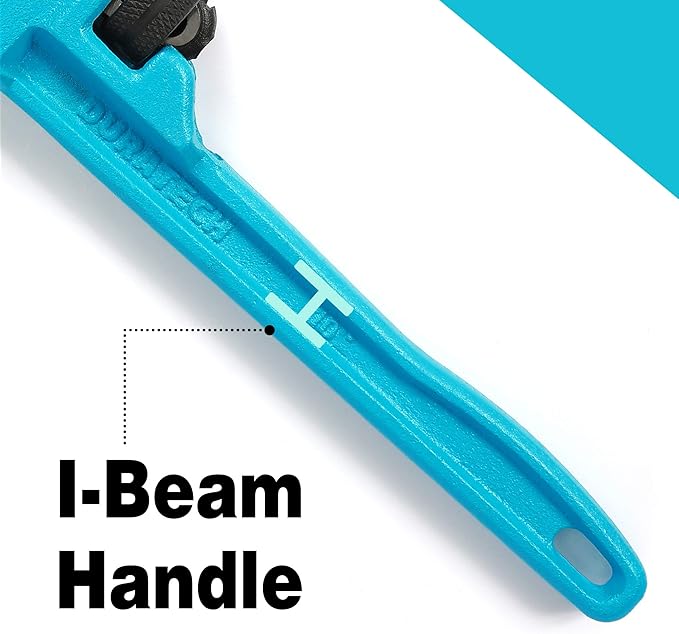 DURATECH 4-Piece Heavy Duty Pipe Wrench Set, 8 ",10 ", 14 ", 18 ", Adjustable Plumbing Wrench, Malleable Cast Iron Handle, Exceed GGG Standard