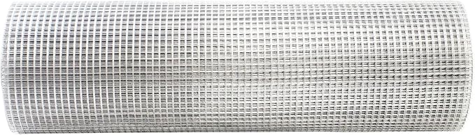 Hardware Cloth for Chicken Wire Fencing of Chicken Coop-1/4in Mesh AWG 23 Gauge 48in x 100ft Hot-Dip Galvanized Wire Mesh Roll-Snake Proofing, Beehive Guards, Underground Gopher Barrier
