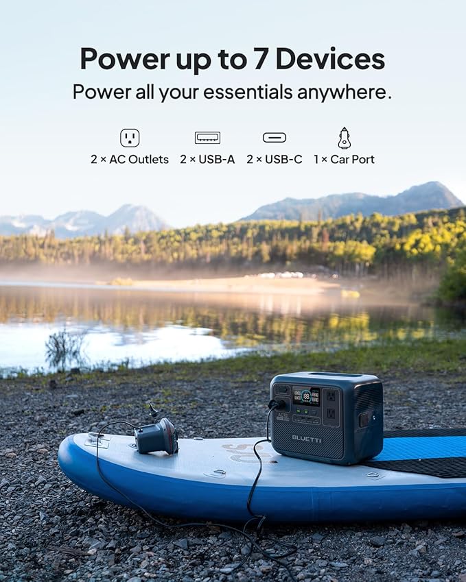 BLUETTI AC70 Solar Generator with 100W Solar Panel (Ships Separately), 768Wh Portable Power Station with 2 1000W (Power Lifting 2000W) AC Outlets, 0-80% in 45 Min, LFP Backup Power for Camping, Trip