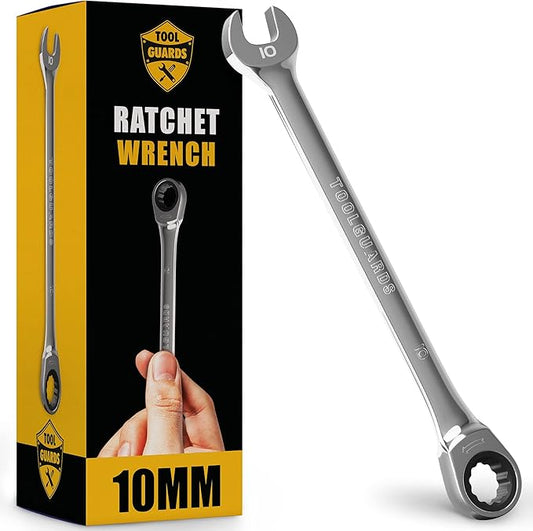 TOOLGUARDS 10mm Wrench - Ratcheting Wrench - Slim Profile - Ratchet wrench - 100% Lifetime Satisfaction Guarantee