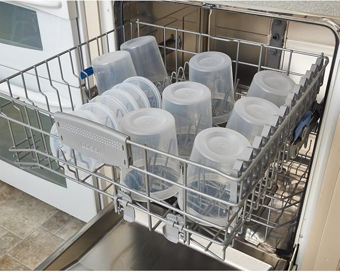 DuraHome - Deli food Storage Containers with Lids 32 oz, Quart Pack of 24 Leak-proof Freezer Safe Microwaveable Soup Storage Container - Clear Plastic Premium Quality