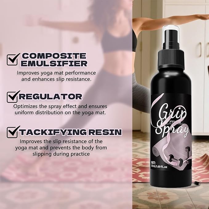 Yoga Mat Spray Cleaner - 250ml Natural Fresh Scent, Non-Sticky Sweat Remover Formula, Eco-Friendly Deodorizing Mist for Gym Equipment | Workout Mat Refreshener for Studio Home Fitness Gear
