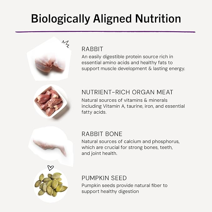 Stella & Chewy's Freeze-Dried Raw Cat Dinner Morsels - Premium Rabbit Recipe with 98% Responsibly-Sourced Meat & Organs - Natural Grain-Free Cat & Kitten Food - Made in USA - 8 oz