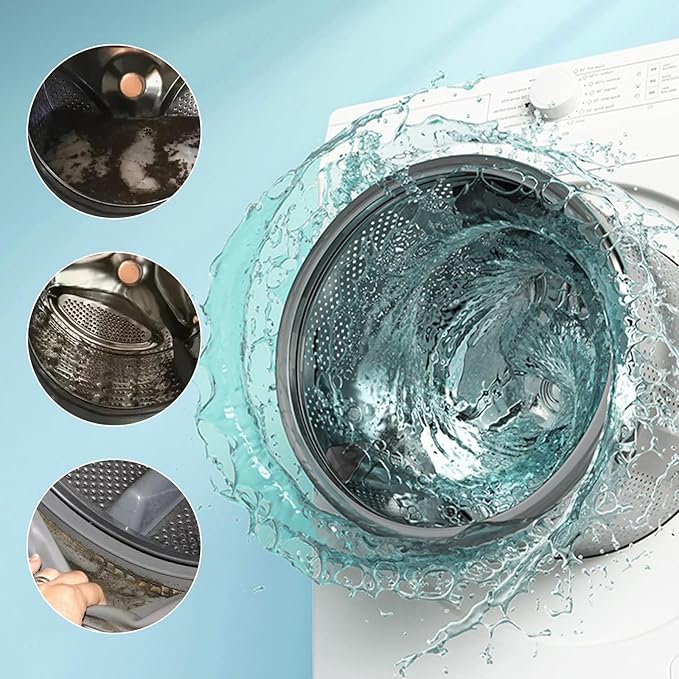 Washing Machine Cleaner Tablets 24 Pack -1 Year Supply for HE Front Loader & Top Load Washer,Septic Safe Washer Machine Cleaner Tablets, Deep Clean,Eco-Friendly Deodorizer