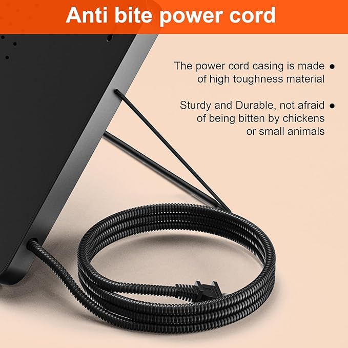 Chicken Coop Heater for Winter, Inside and Outdoor Pet, Animal Heater,Radiant Heat Panel with Overheating Protection with High Temperature Alert,Remote Control Timing Function, Adjustable Temp