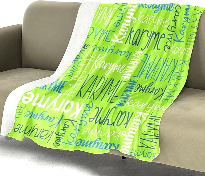 Personalized Name Blanket for Kids and Adult Customized Blanket for Boys Girls Baby Personalized Blanket and Throws