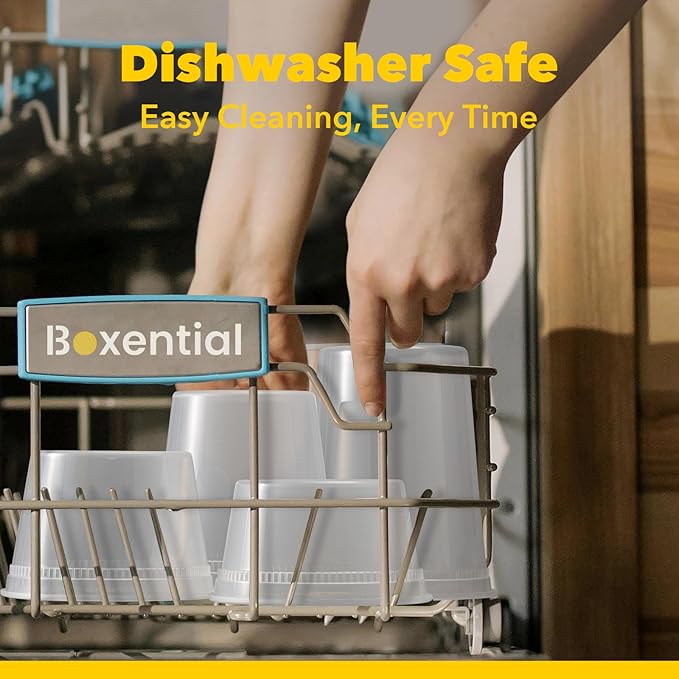 32 oz Deli Containers with Lids [24 Set] – Made in USA, BPA-Free Plastic Food Containers, Freezer & Microwave Safe, Stackable Meal Prep & Soup Storage Containers, Ideal for Takeout & Kitchen Use