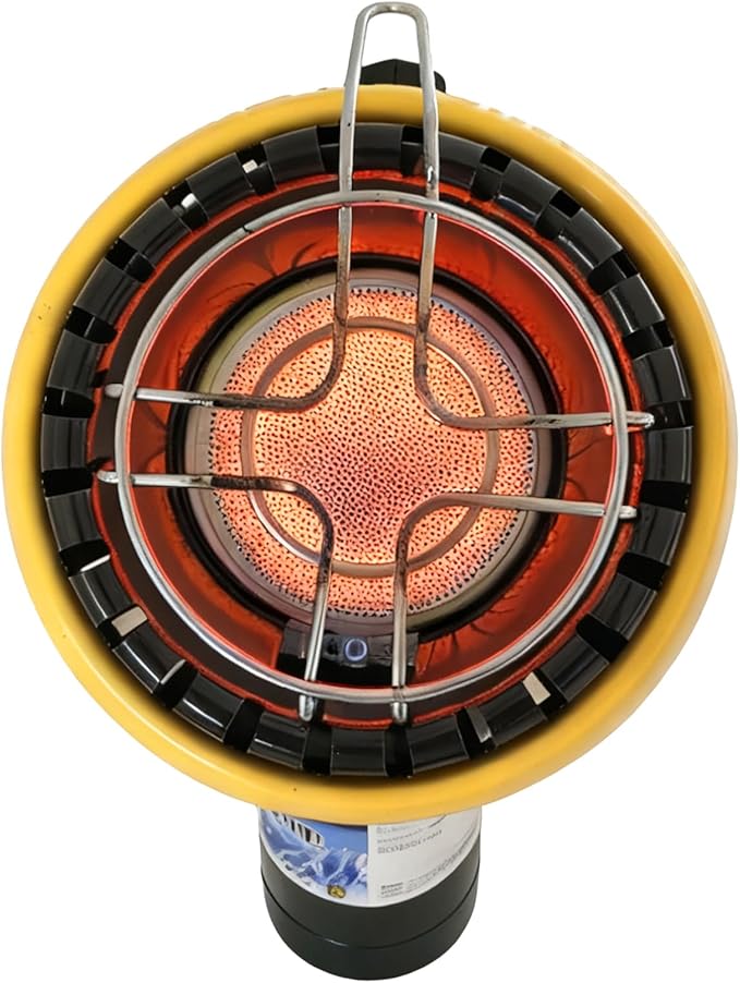 Compact 4000BTU Propane Radiant Heater, Safe & Portable, 5.5-Hour Runtime for Indoor/Outdoor Use