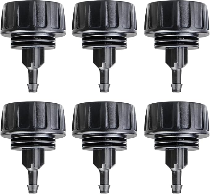 3/4 Inch Female Pipe Thread to 1/4 Inch Drip Irrigation Tubing Adapter: 6 Pieces 1/4 In. Barbed Drip Line x 3/4 In. Faucet PVC Adapter Connect 3/4" FHT Faucet