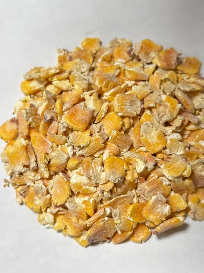 Pure Rolled Yellow Corn Feed for Birds, Cattles, Goats, Deers and Animals Food, 10lb Bag
