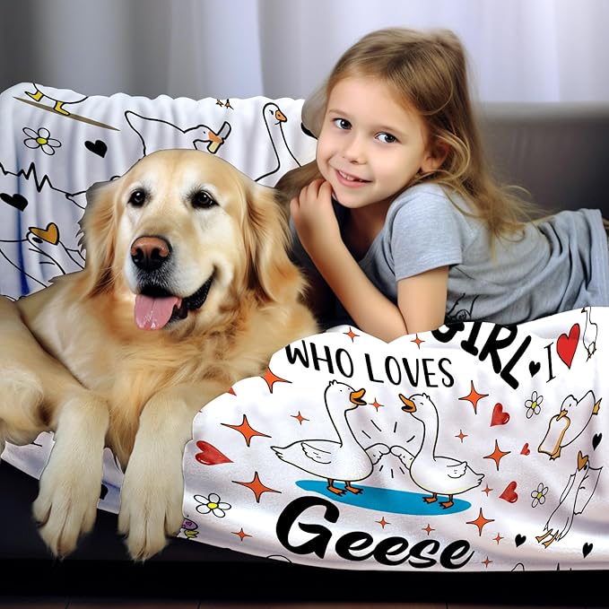 Funny Goose Blanket Geese Gifts for Geese Lovers Women Girls Kids Adults,Soft Cute Goose Plush Blanket for Bedroom Sofa Home Decor Gifts 50"x40"