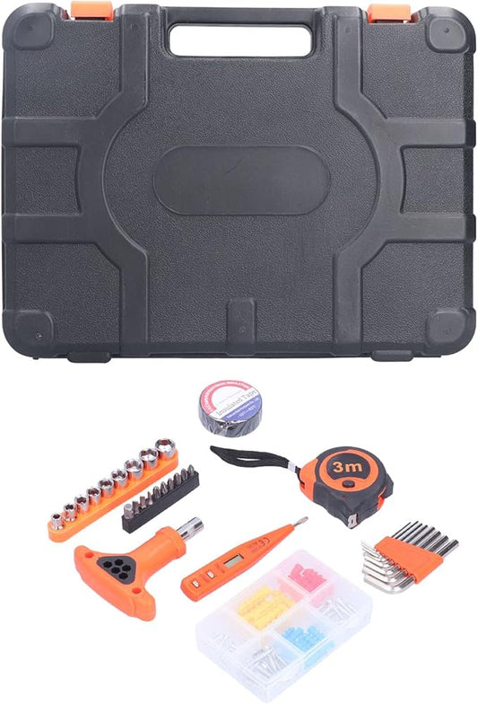 FIXMAN 45Pieces Professional Household Tool Kit Complete Repair Hand Tools Set with Storage Box High Carbon Steel Construction for Home Maintenance DIY Projects