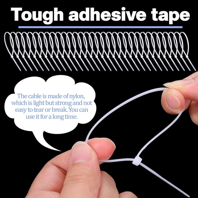 64 Pieces Washing Machine Lint Traps and Cable Ties Set, Includes 16 Nylon Mesh Lint Traps and 48 Tie Straps Laundry Discharge Hoses Filter Lints Catcher Cleaning Tool