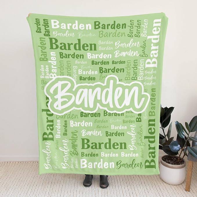 Custom Blanket with Name Personalized Blankets for Kids Adult Boys Girls Flannel Monogrammed Customized Blankets Throw (60''x80'')