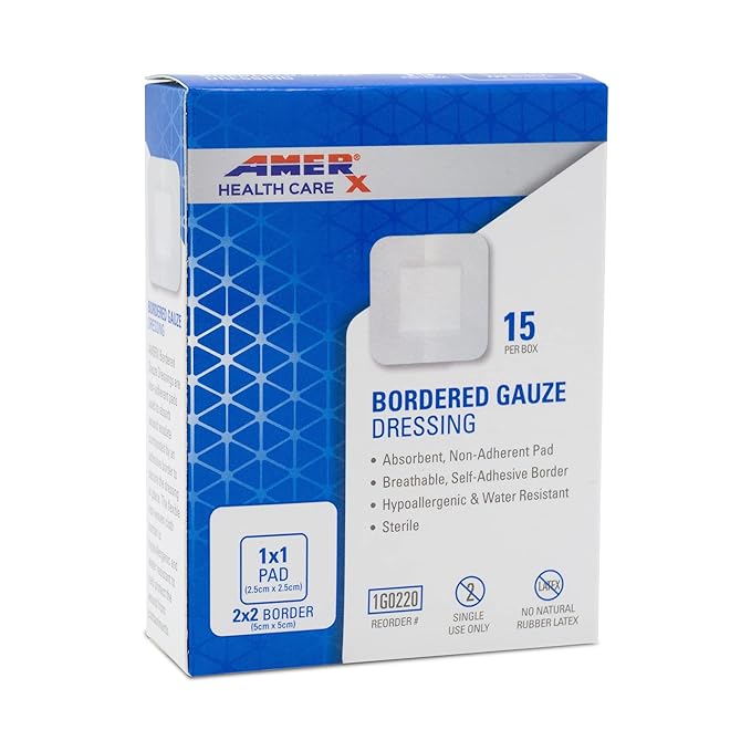 AMERIGEL Total First Aid Bundle (1 oz. Hydrogel Wound Dressing, 7.1 oz. Saline Wound Wash, Bordered Gauze Dressing)