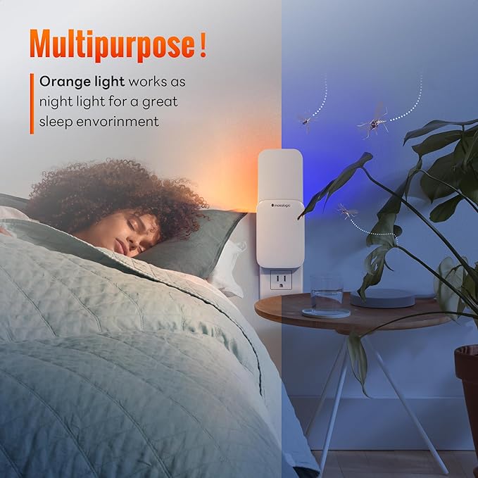 Mosalogic Fruit Fly Traps for Indoors Gnat Trap for House Indoor-600 Sqft Protection Area UV Fly Insect Trapper for Fruit Flies,Gnat,Mosquito,and Other Flying Insect Plug in Bug Killer White