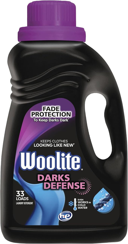 Woolite Darks Defense Liquid Laundry Detergent, Light Fresh Scent, 33 Loads, 50 Fl Oz