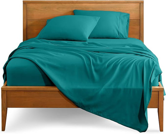 Bare Home King Sheet Set - Luxury 1800 Ultra-Soft Microfiber King Bed Sheets - Double Brushed - Deep Pockets - Easy Fit - 4 Piece Set - Bedding Sheets & Pillowcases (King, Emerald)
