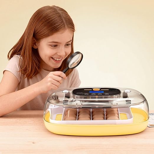 VEVOR 24 Egg Incubator, Automatic Egg Turner with LED Candler, Temperature & Humidity Control, 360° View Clear Window, Auto Water Refill, Poultry Eggs Incubators for Hatching Chicks Ducks Goose Quail