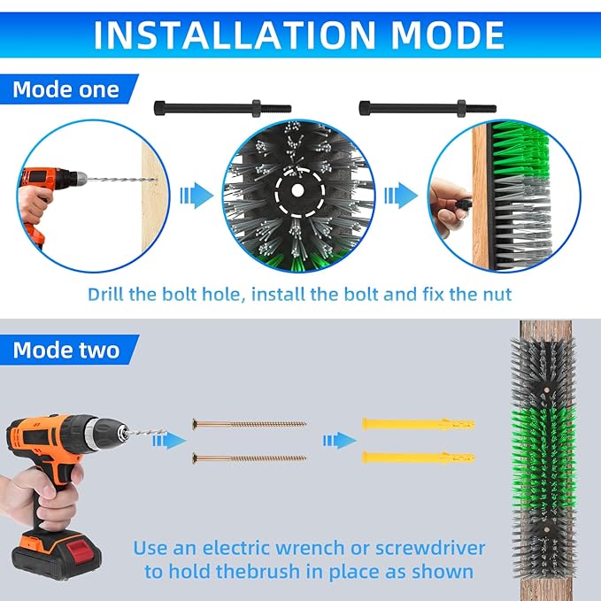 Livestock Scratch Brush for Cattle, Horses, Goats, Cow, Durable Scratching & Massage Grooming Tool for Healthy Coat, Relieves Itching, Easy Install on Fence Posts(6pcs, Gray)